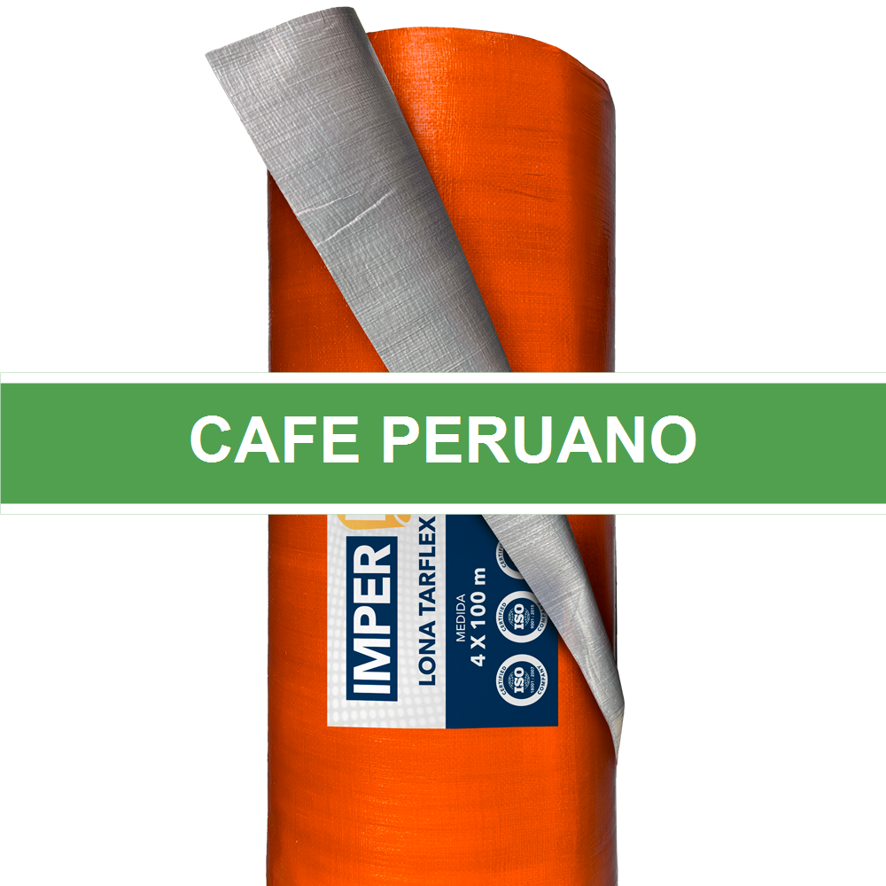 LONA TARFLEX NARANJA/PLATA 4X100 MTS.