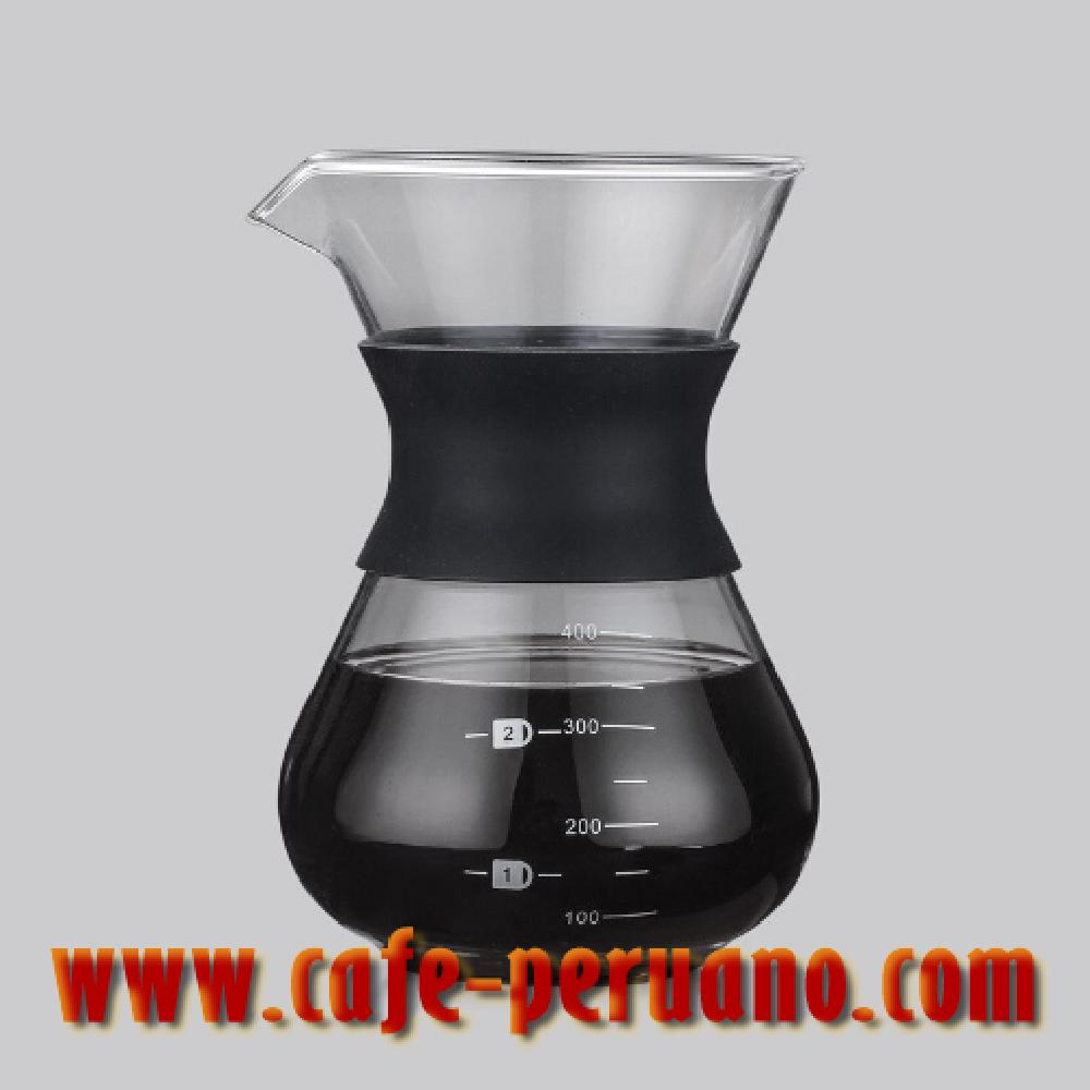 Cafetera de vidrio con filtro